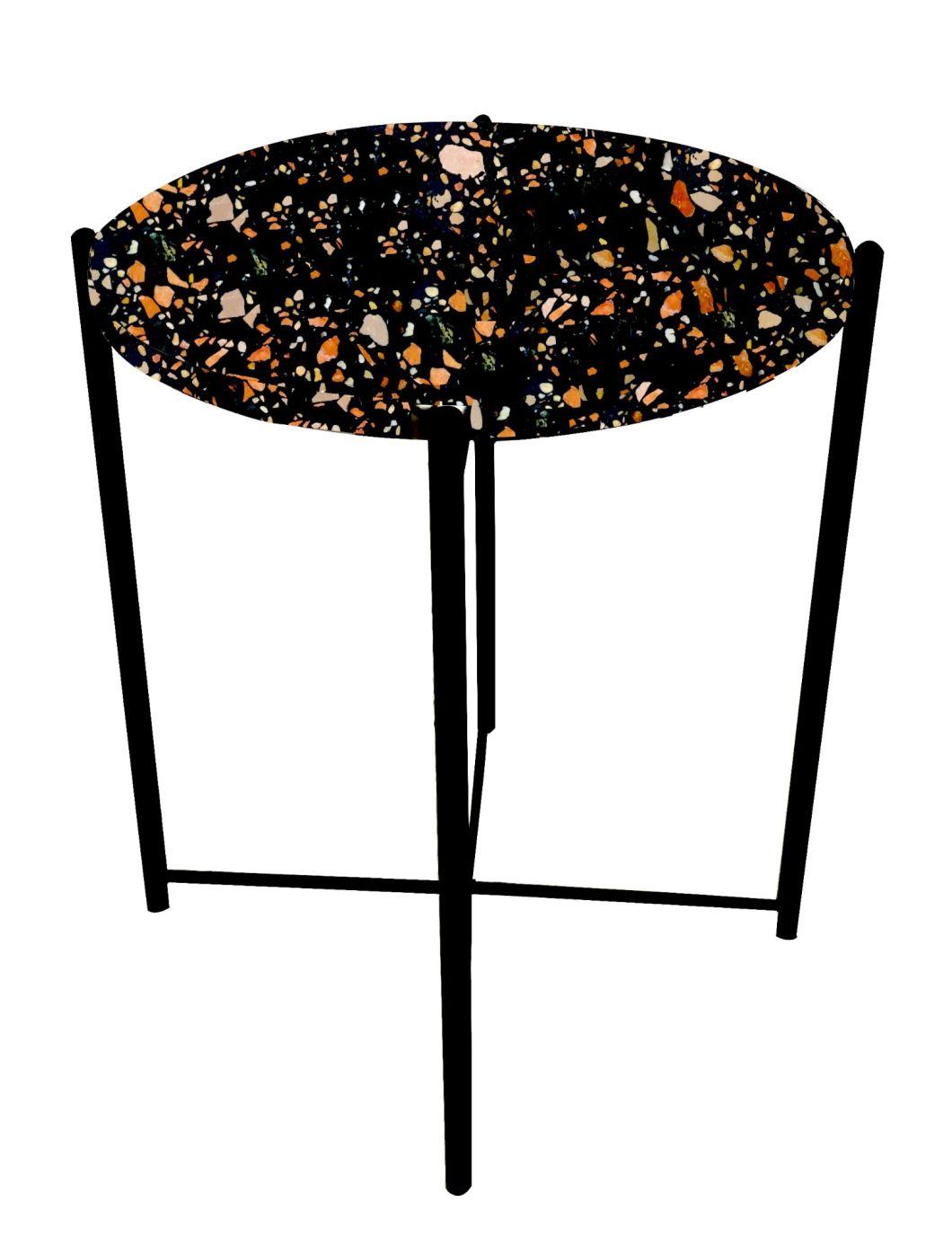 Modern Style Custom Living Room Furniture Bedside Terrazzo Coffee Side Table for Bed Room