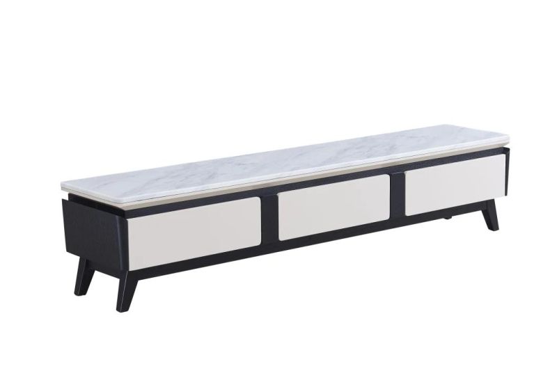 Dg-951 TV Stand /Marble Top /MDF with Oak Veneer/ Ash Wood Base