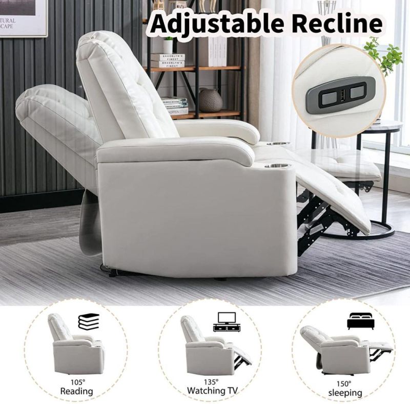 Jky Furniture Modern Multifunction Leather Home Theater Recliner Sofa Set for Homeusing