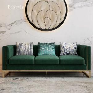 Modern Sofa with Coated Steel Legs or Frame
