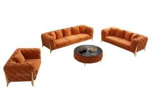 Modern Furniture Luxury Classic Comfortable 123 Set American Button Tufted Sofa