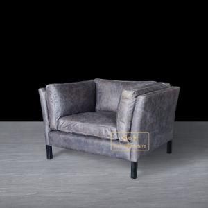 Popular Classic Design Old Style Vintage Leather Chesterfield Sectional Sofa