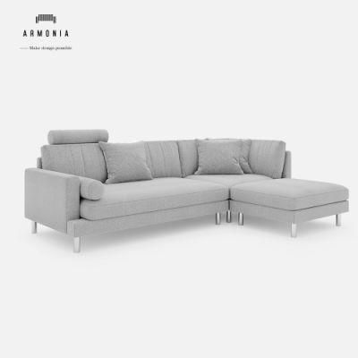 Wood Furniture Home Living Room Leisure Fabric Modern Sofa