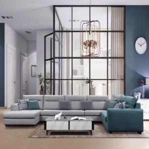 Big Size U Shape Fabric Sofa for Living Room Furniture