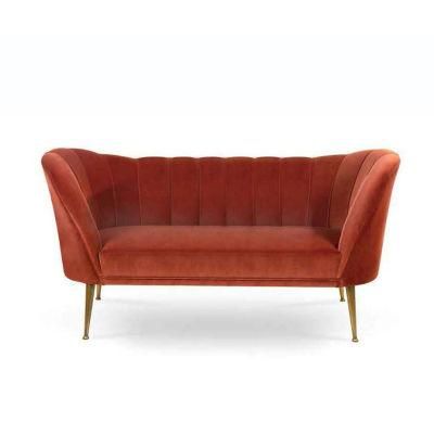 Zhida Luxury Home Furniture Italian Style Furniture Velvet Sofa Set Villa Living Room Comfortable Butterfly Armrest Couch Sofa for Hotel Lobby