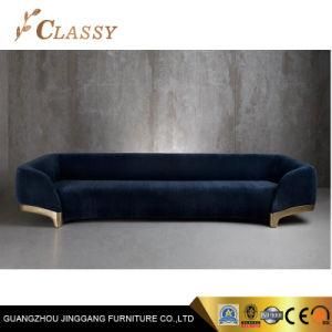 Luxury Italian Quality Modern Velvet Fabric Sofa with Metal Feet