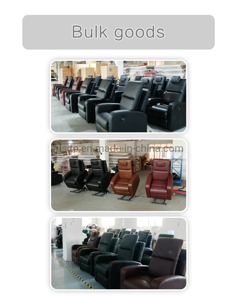 Single Push Back Recliner Chairs Great Comfortable Fabric PU Living Room Sofa Style Modular with Cheapest Price