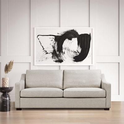 MID-Century Fabric Couch Slope Arm Home Seating Upholstery Sofa Set for Living Room Furniture