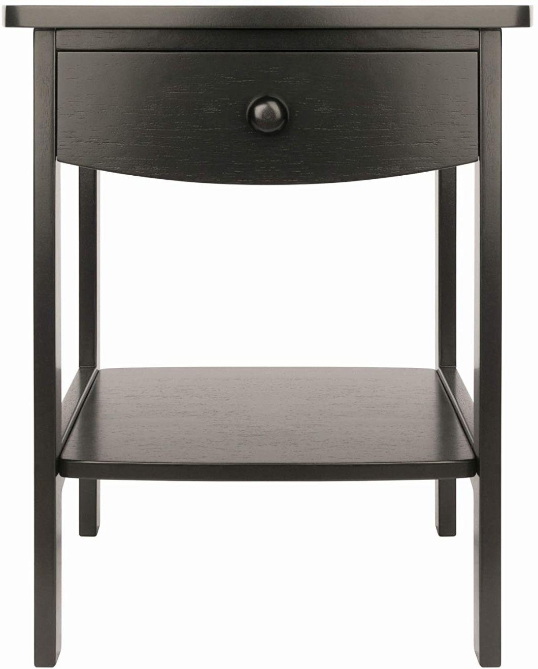 Nordic Luxury Hotel Metal Wooden Bedside Table Nightstands Bedroom Nightstand Corner Table