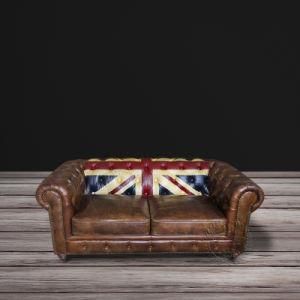 Leather British Style Sofa