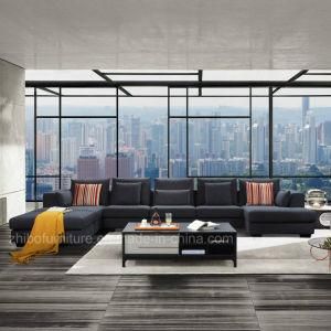 Black Big Size Combination Fabric Sofa for Living Room