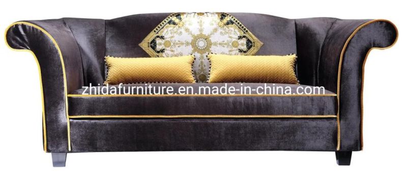 Italian Velvet Living Room Classic America Sofa for Seating Room