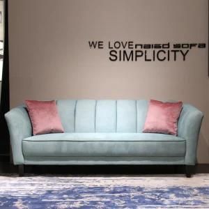 Green Three Seat Fabric Sofa for Living Room