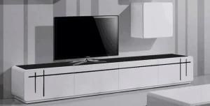 MDF Living Room TV Stand Hall Cabinet Tempered Glass Modern Home Furniture