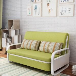 Save Space Multi-Purpose Sofa Cum Bed Fabric Folding Chair Sleeper Living Room Metal Frame Sofa Bed