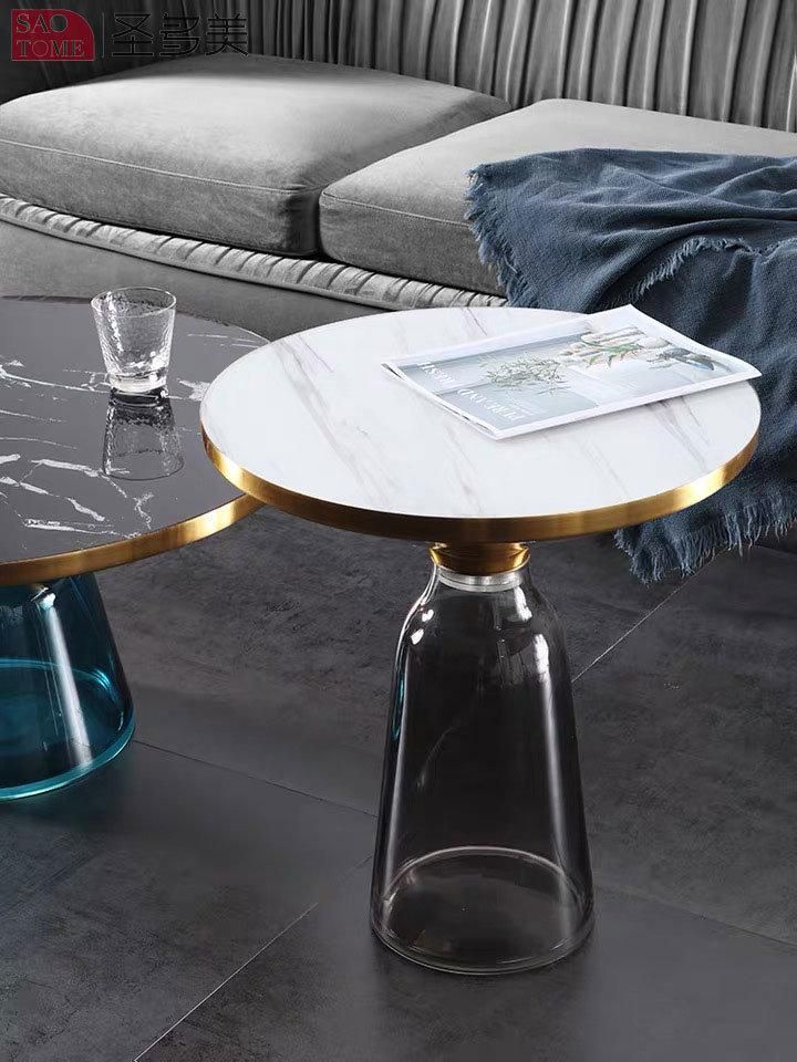 New Style Home Furniture Living Room Coffee Table Titanium Gold Side Table Bedroom Table Melamine Laminated Tea Table