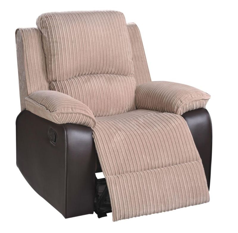 Jky Furniture Classic Design Fabric Matching Leather Manual Recliner with Massage Function