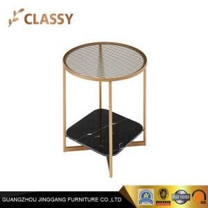 Two Layers Small Living Room Metal Side Table