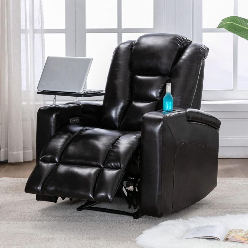 Jky Furniture Modern Design Leather Home Theater Power Recliner Sofa Set with Customerization Functions