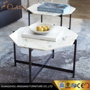 Hotel Bedside Furniture Good Quality Coffee Table with Metal Base