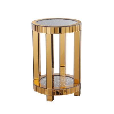 Custom Made Crushed Diamond Mirrored Living Room Furniture Sofa Table