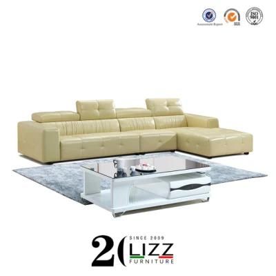Newest Fashionable Home Furniture Leather Sofa with Ottoman