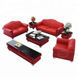 Italian Leather Modern Fabric Furniture Leather 1+2+3 Luxury Sofa Set