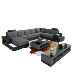 Modern Sectional Home Furniture U Shape Corner Leather Sofa Set