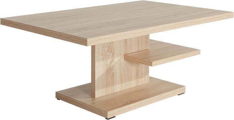 Light Brown Wooden Coffee Table for Living Room