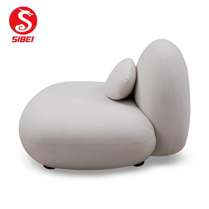 European Single Velvet Fabric Sofa Loveseat Living Room Furniture Black Wood Legs Sofa