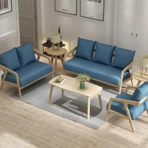 Modern Minimalist Sofa Nordic Single Lazy Sofa Chair Bedroom Living Room Fabric Solid Wood Small Sofa Lounge Chair