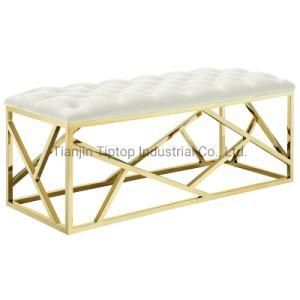 Comfortable Modern Bed Bench Velvet Seating Furniture Bed End Bench