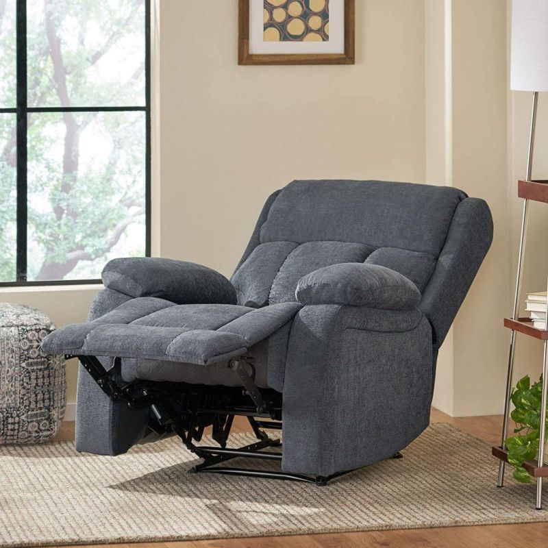 Jky Furniture Massage Function Fabric High Adjustable Over-Filled Caushion Manual Recliner for Living Room