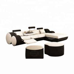L Shape Modern Sofa Leather Living Room White Sofa Furniture