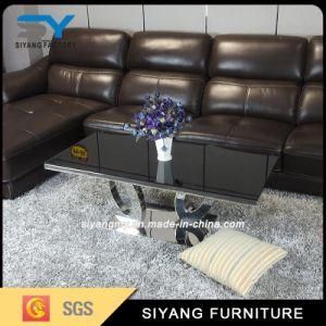 Home Furniture Center Table Black Glass Coffee Table
