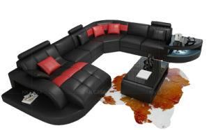 Wholesale Italian Furniture Modern Sectional L Shape Corner Sofa LED Sofa