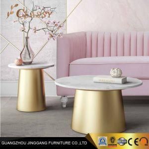 Marble Table Top Metal Small Side Table End Table