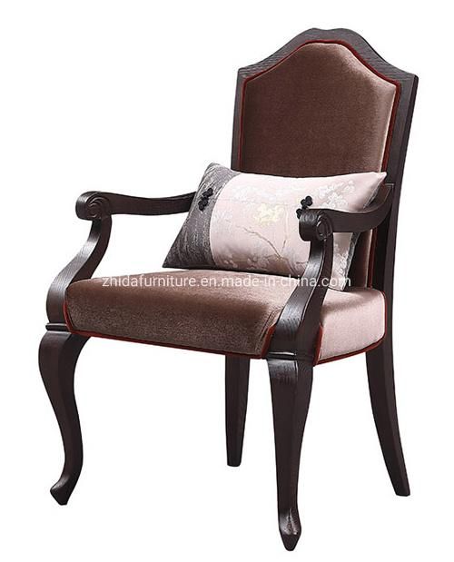 Antique Style Wooden Frame Living Room Chair Hotel Reception Chair