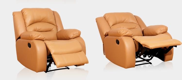 Jky Furniture Modern Design Air Breathable Leather Manual Recliner Sofa Set for (3+2+1) with Over-Filled Cushion and Customizable Drop Down Table