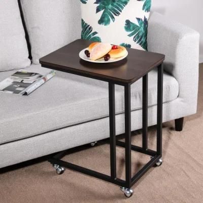 2022 Mobile Slide Under Couch Snack End Coffee Side Table with ISO9001