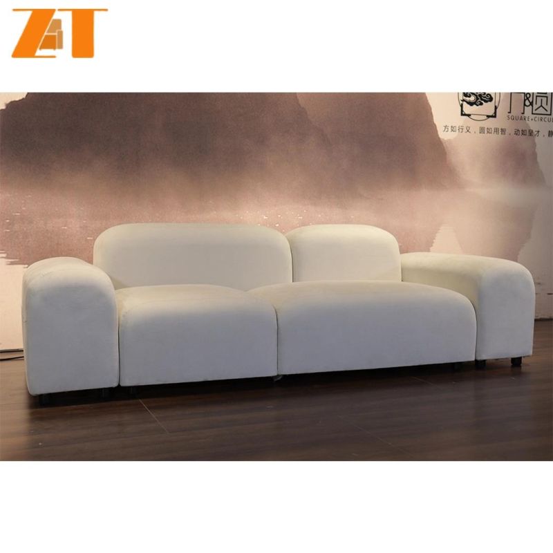 Modern Luxury Wooden Couch Home Furniture Sectional Settee Living Room Fabric Sofa