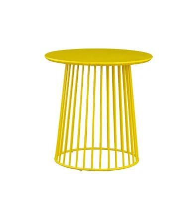 Modern Design Living Room Yellow Metal Coffee Side Table