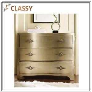Classic Golden Metal Cabinet Console with Drawers for Living Room