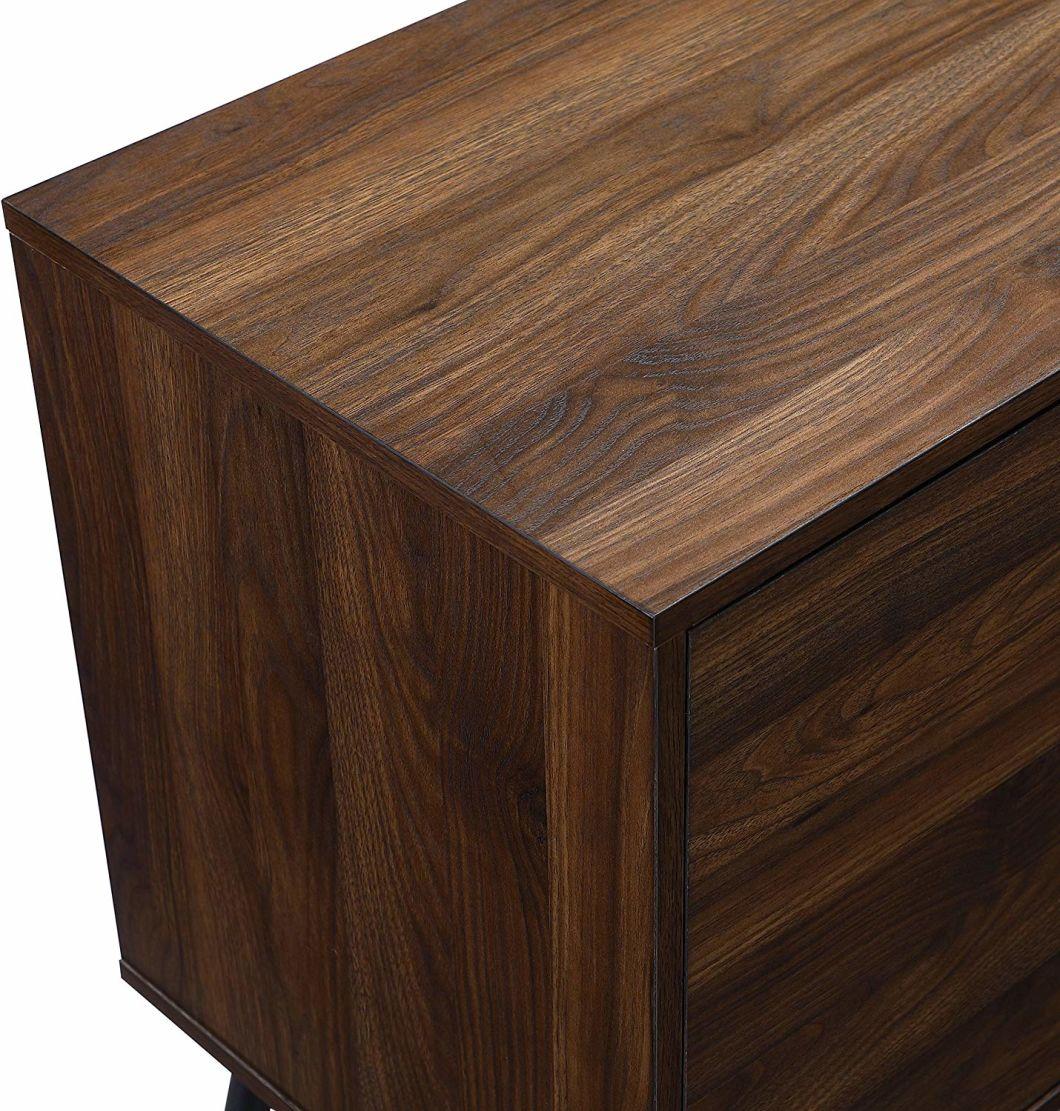 60 Inch Dark Walnut TV Stand Desk