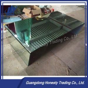 Od013m Popular Mirror Finish Rectangle Tempered Glass Table