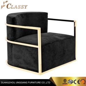 Floor Lazy Armchair in Metal Steel Frame and Detachable Sponge