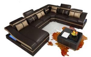 L Shape Modern Leather/Fabric Sofa Set Design Home Furniture Sofa