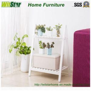 2016 Hot Sale White Display Shelf for Home Furniture (WS16-0060, with 2 Tier)