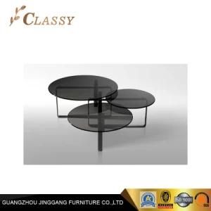 Black Glass Table Office Modern Coffee Table