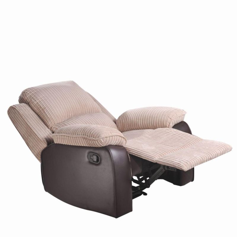 Jky Furniture Classic Design Fabric Matching Leather Manual Recliner with Massage Function
